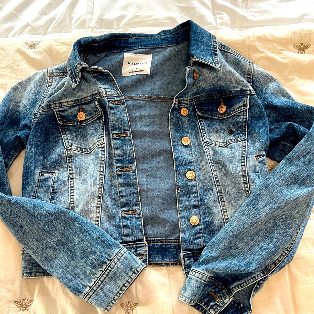 Celebrity Pink Denim Jacket Size Small Like New!